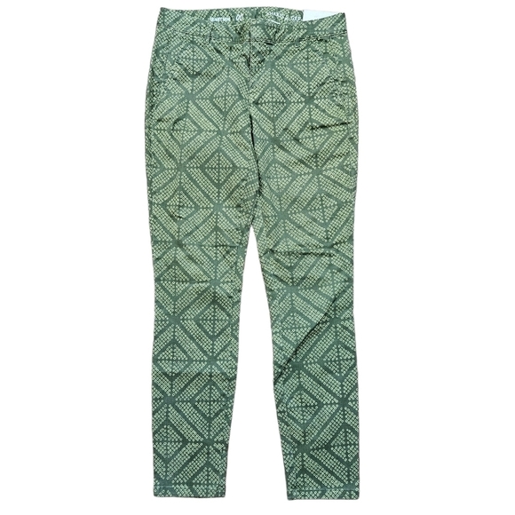 Khakis by Gap skinny Mini Green Abstract Print pants size 00 - Picture 1 of 8